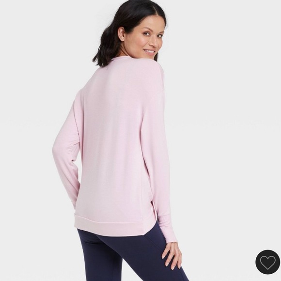 NWOT PURPLE French Terry Twist Front Sweatshirt - Picture 2 of 4